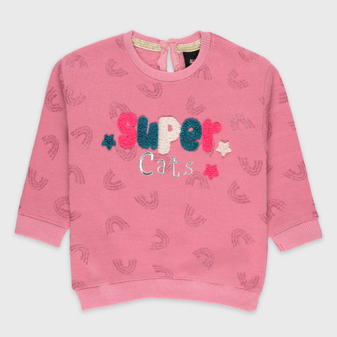 Super Cats Fleece Sweatshirt (Pink)
